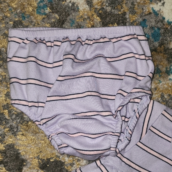 Ralph Lauren Lavender/Pink Pastel Striped Polo Shirt Cotton Baby Dress & Bloomer - Picture 4 of 10
